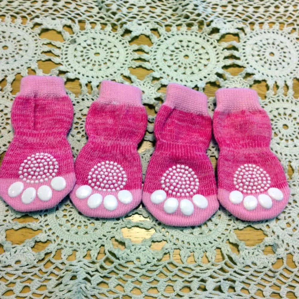 Non-Slip Dog Boots for itty bitty doggies, pink
